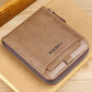 Men RFID Blocking PU Zipper Bifold Wallet Credit Card ID Holder