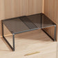 Expandable Carbon Steel Closet Shelf and Adjustable Storage Rack-Black