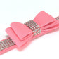Dazzling Embellishments Dog Leashes and Collars with Bow Knot for Small Dogs Puppy
