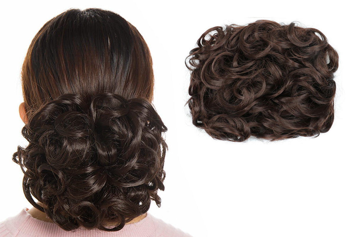 Curly Hair Bun Extension Messy Bun Hairpiece for Instant Updo