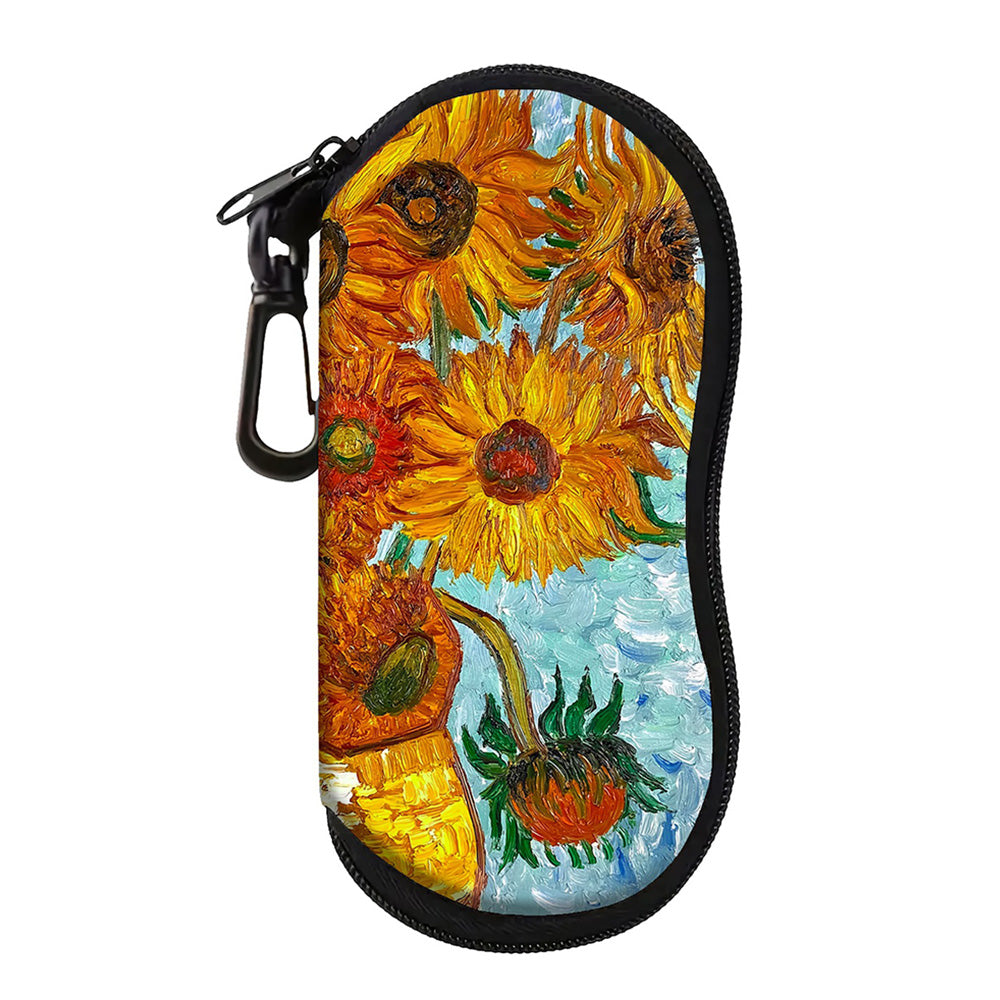 Lightweight Soft Glasses Case Scratch-Resistant Zipper Sunglasses Pouch for Travel and Commuting