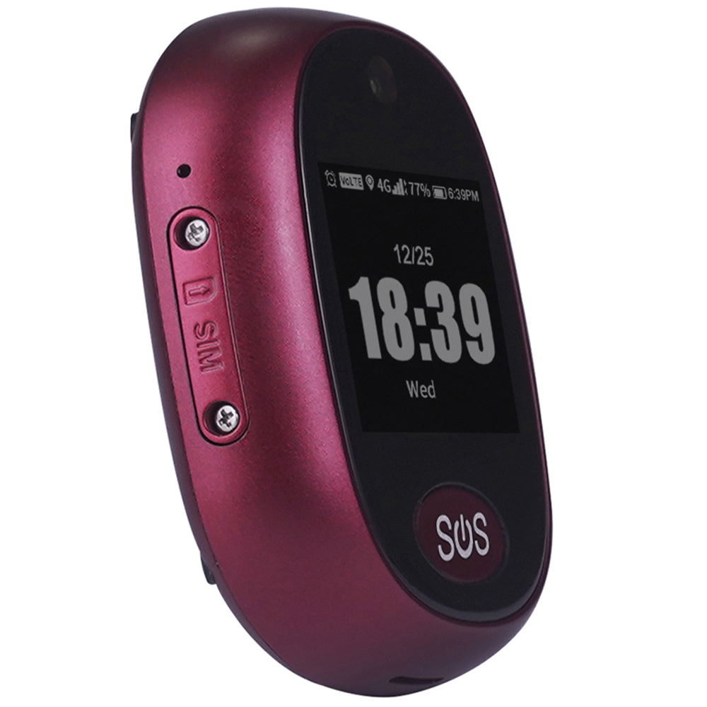 4G Personal Real-Time SOS Tracker for Kids and Elderly with Lanyard