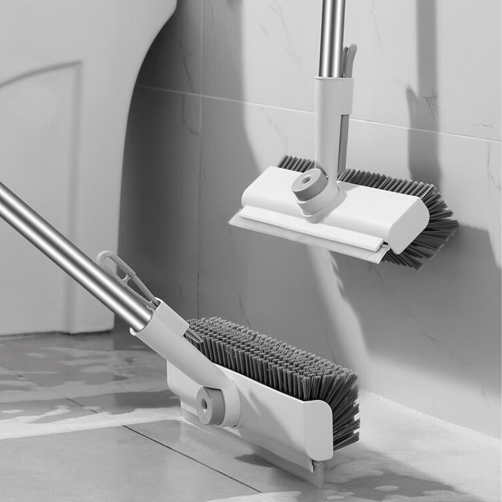 Long Handle Floor Scrub Brush Detachable Rotating V-Shaped Head Cleaning Tool
