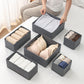 3Pcs Foldable Drawer Organizer Sock Underwear Storage Box with Zipper