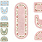 4Pcs Shaggy Mat Set Plush Bathroom Floor Mats Toilet Mat