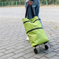 2 in 1 Foldable Shopping Cart Bag with Wheels Portable Trolley Bag