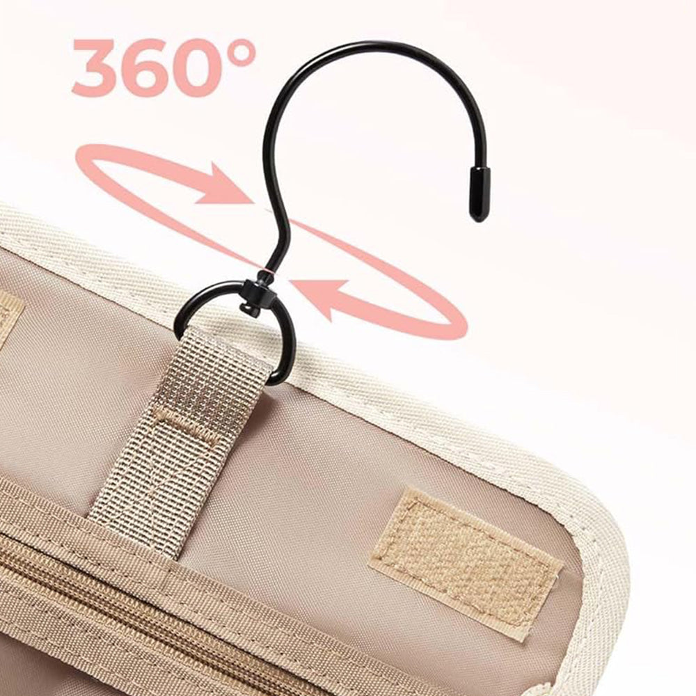 Travel Makeup Bag with Hanging Hook Large Capacity