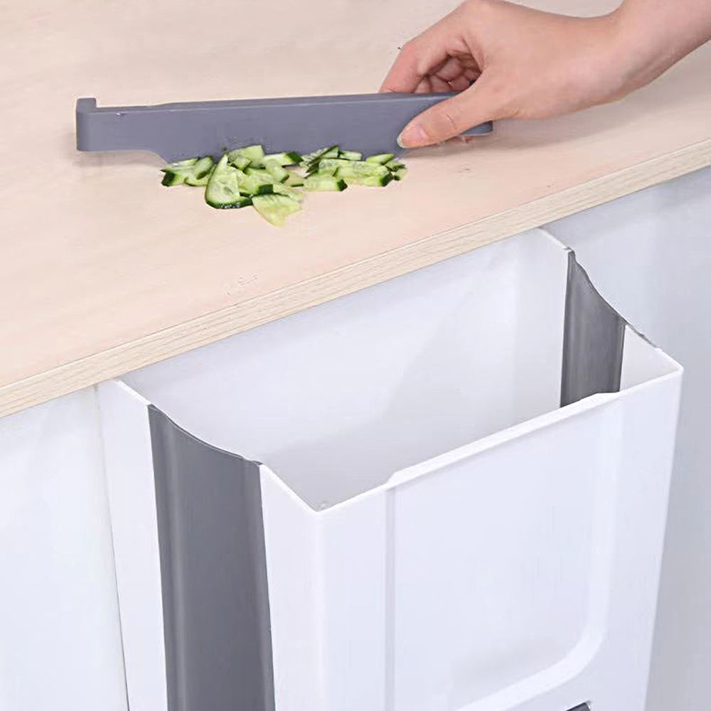 Hanging Kitchen Trash Can Foldable Waste Bin for Kitchen
