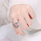 2Pcs Peacock Ring Adjustable Crochet Knitting Loop Accessories