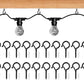 20PCS Q Hanger Hooks with Safety Buckle Windproof Screw Hooks for Hanging Outdoor Lights Plants