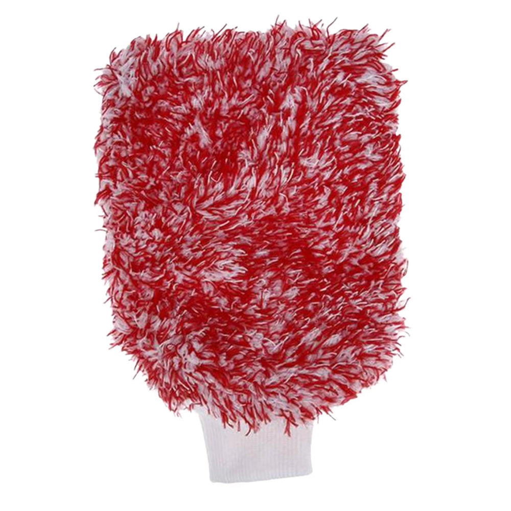 2PC Microfibre Wash Mitt Car Detailing High Density Long Pile Scratch Free Mitt with Elastic Cuff