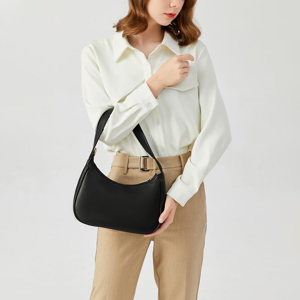 Shoulder Bag For Women Elegant Feminine Mini Handbags with Zipper Closure