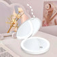 Mini Mirror With Lights Magnification LED Compact Mirror Travel Mirror For Pocket