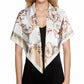 90cm Square Head Scarf Printed Satin Hair Scarf Bandanas for Women