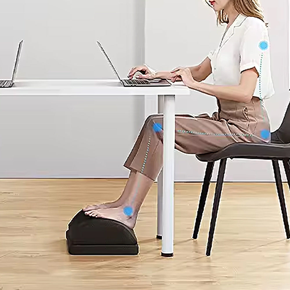 Foot Rest for Under Desk at Work with 2 Adjustable Heights and Washable Cover