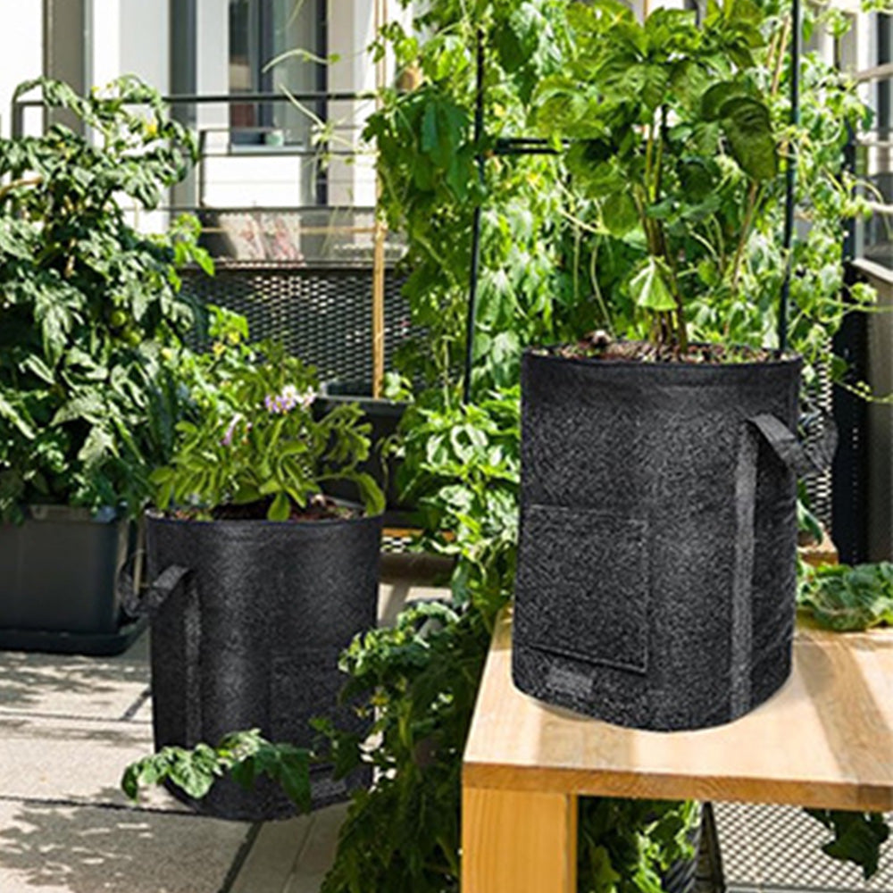 4X15 Gallon Potato Grow Bags Fabric Planter Pot with Handle