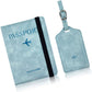 RFID Shield Passport Holder and Luggage Tag Set PU Leather Organizer
