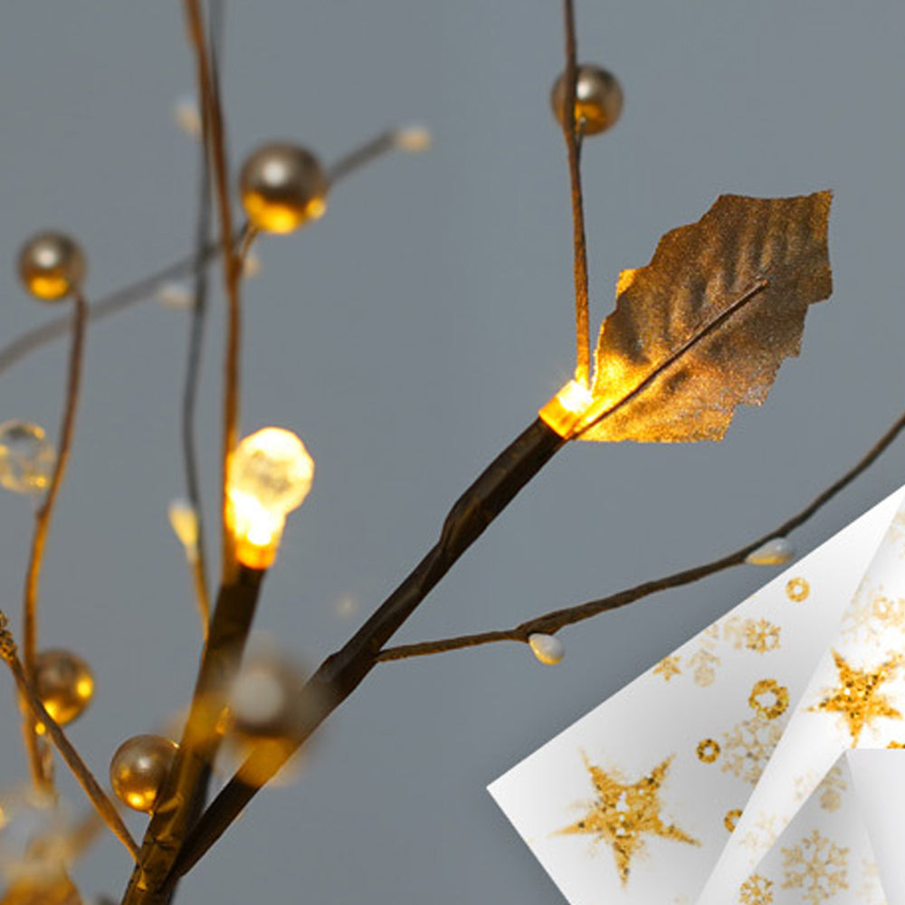 Tabletop Tree Light 24 LED Lighted Tree Decorated Lights Artificial Branch Tree Lamp