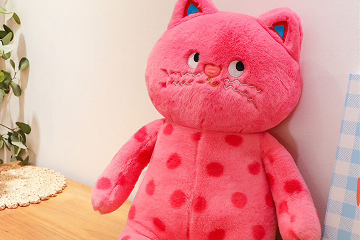 Cuddle Spotted Cat Plush Stuffed Toy Couple Cat Doll Couple Gift Polka Dot Cat Doll