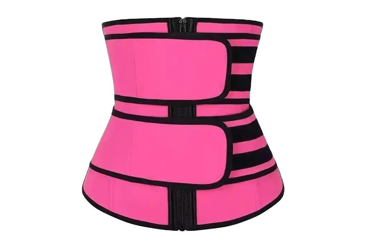 Sweat Waist Trainer for Women Sauna Sweat Belt Slim Body Shaper Corset-Red
