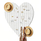 75x74cm Heart Shaped Felt Photo Message Display Board with Adhesive Dots