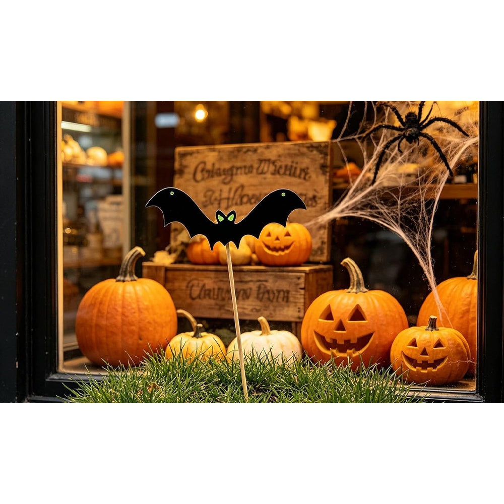 12PCS Halloween Bat Garden Stakes