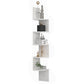 5 Tier Large Zigzag Corner Wall Mounted DVD CD Storage Display Shelf