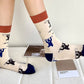 4 Pairs Women Novelty Crew Socks