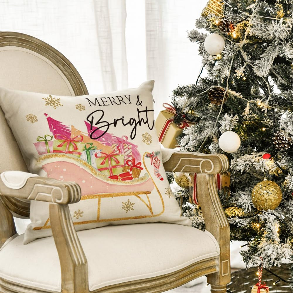 Christmas Pillowcase Living Room Sofa Home Bedroom Decoration Pillow Cover