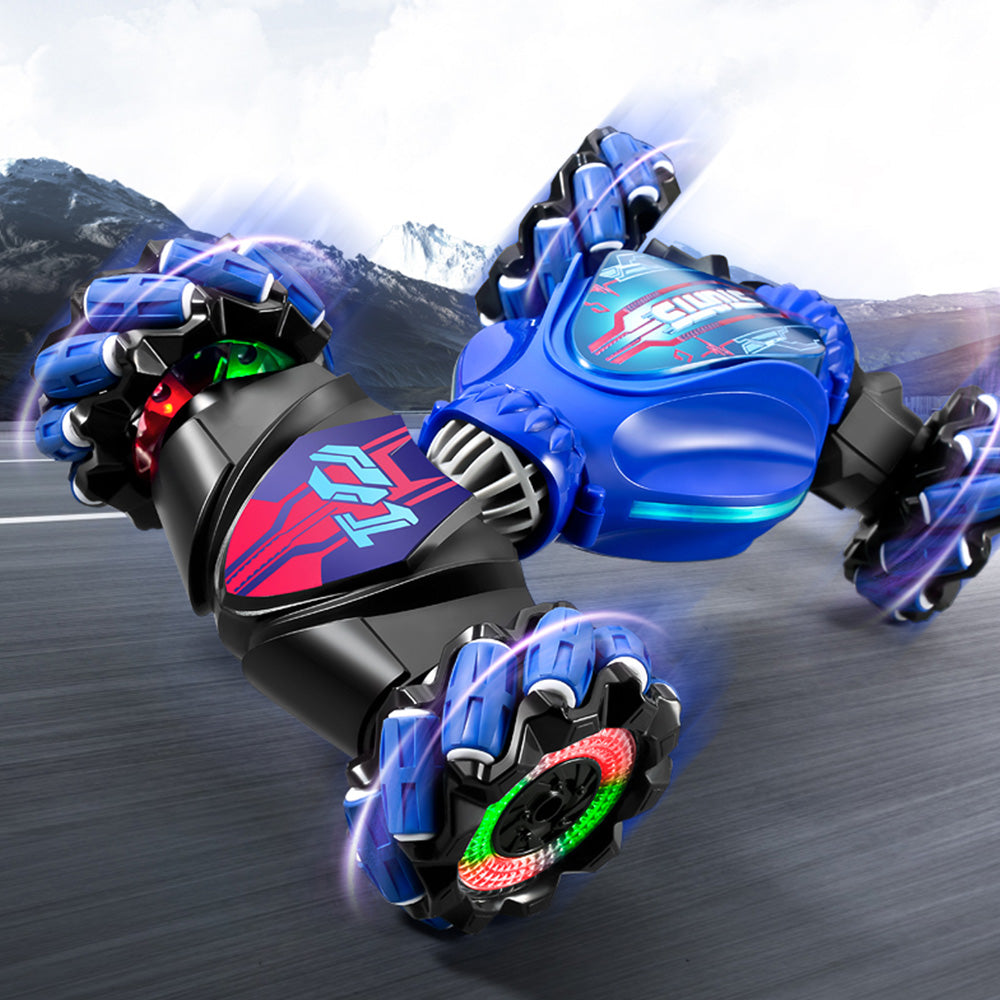 2.4GHz RC Stunt Car Toy With Light Music Xmas Gift Drift Twist Car Toy