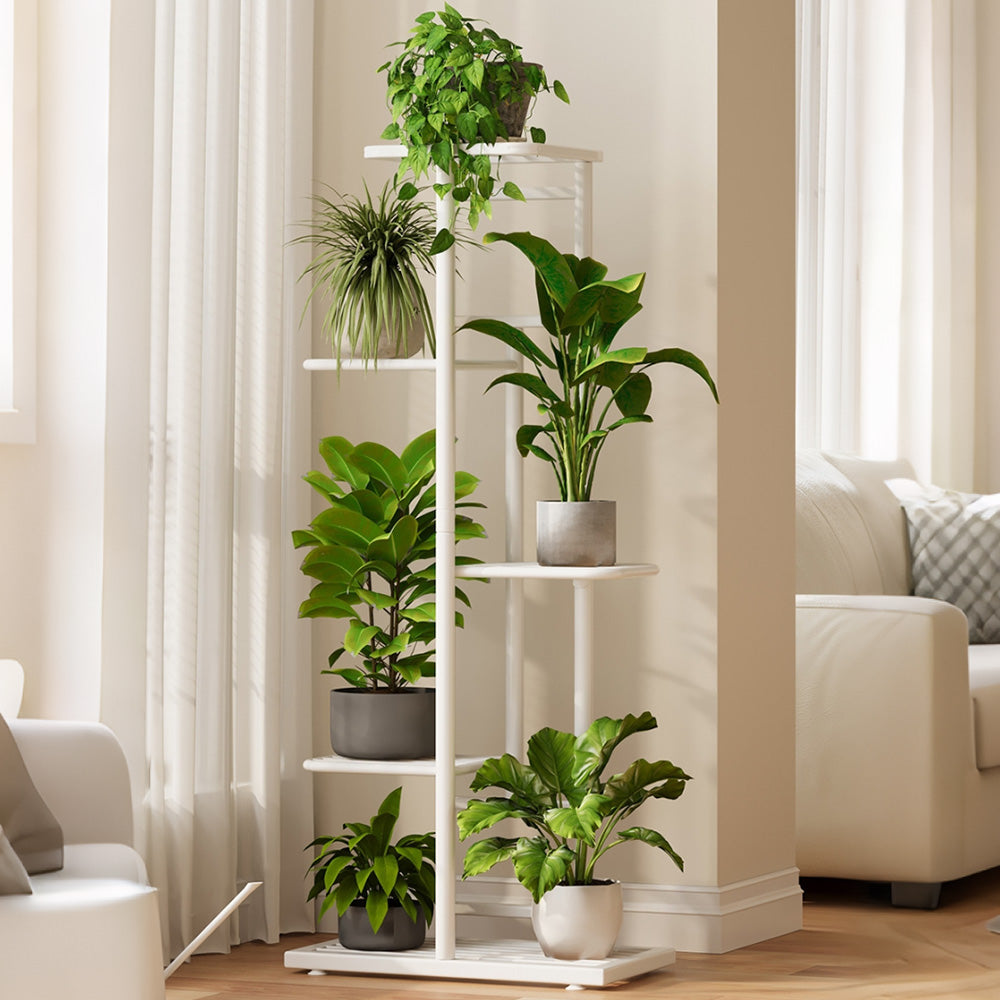 Five Tier Metal Plant Stand Indoor Balcony Shelf
