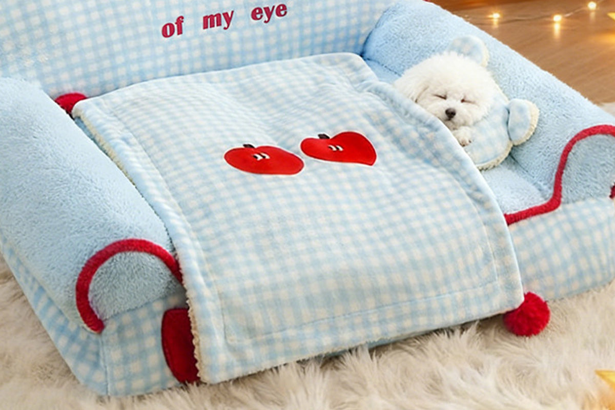 Pet Blanket U-Shaped Pillow Set Sherpa Fleece Warm Pet Throw Blanket Bed Mat for Dog Cat