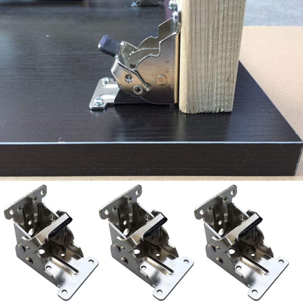 4Pcs 90 Degree Self Locking Folding Hinge for Tables Chairs and Workbenches