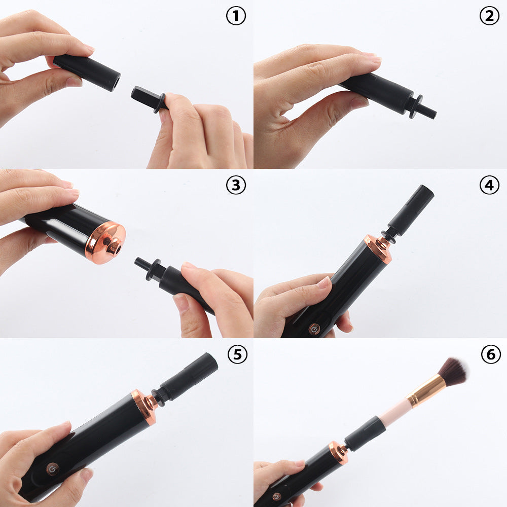 Electric Makeup Brush Cleaner and Dryer Machine with 8 Silicone Collars