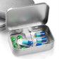 6 PCS Rectangular Small Tin Box with Hinged Lid Portable Storage Box for Candies Tea