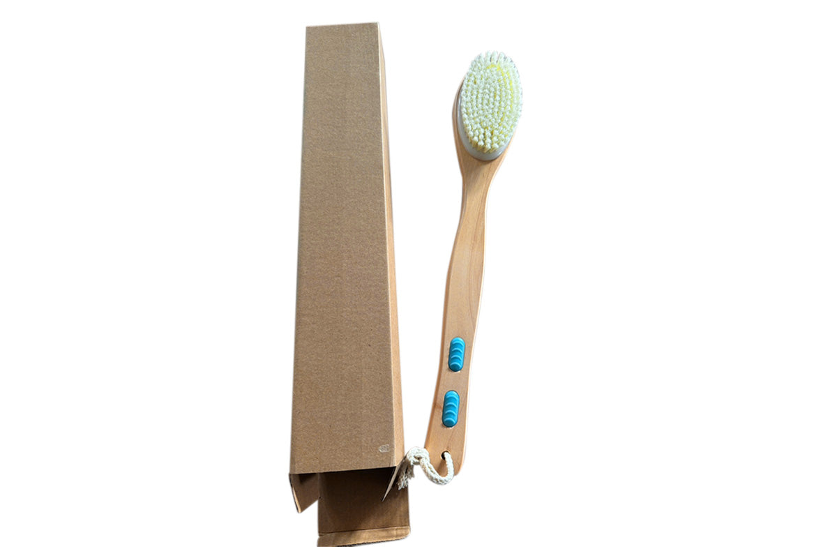 Dry Brushing Body Brush Back Scrubber for Shower Exfoliating Bath Bristle Brush