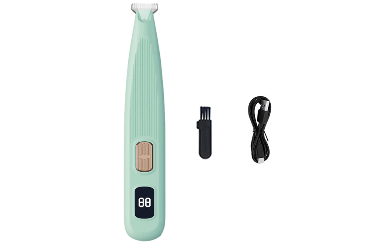 Dog Paw Trimmer with LED Light Cordless Digital Display Dual Speed Pet Groomer for Cats Dogs
