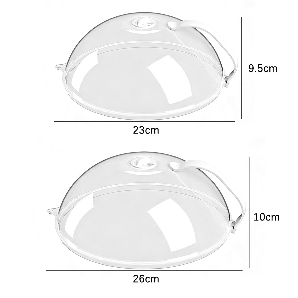 Microwave Splatter Cover with Handle Transparent PC for Food Plate Bowl