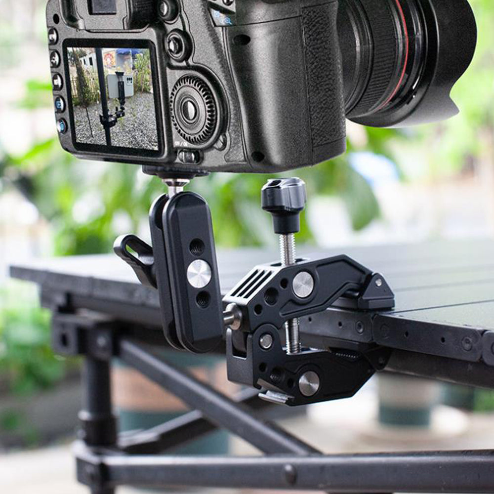 2Pcs Super Clamp Camera Clamp Mount Monitor With Action Camera Adapter Phone Clamp Mount