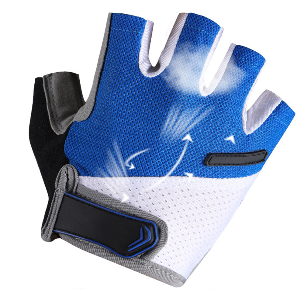 1 Pair Cycling Half Finger Bike Gloves With Anti Slip Pad For Unisex