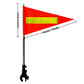 Bike Flag with Pole Reflective Strip Adjustable Stainless Steel Bicycle Handlebar Flag for Cycling