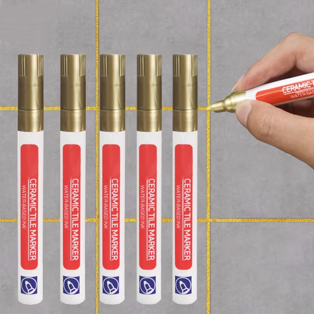 5Pcs Tile Grout Pens Water Resistance for Bathroom Floor Wall Gap Color Repair