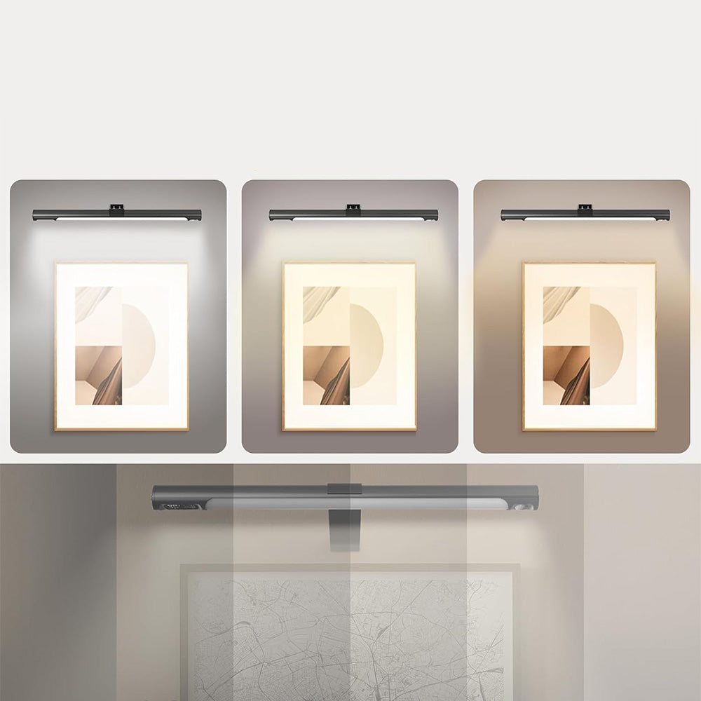 Rechargeable Wireless Wall Picture Light LED Motion Sensor Art Painting Lamp for Gallery Living Hallway