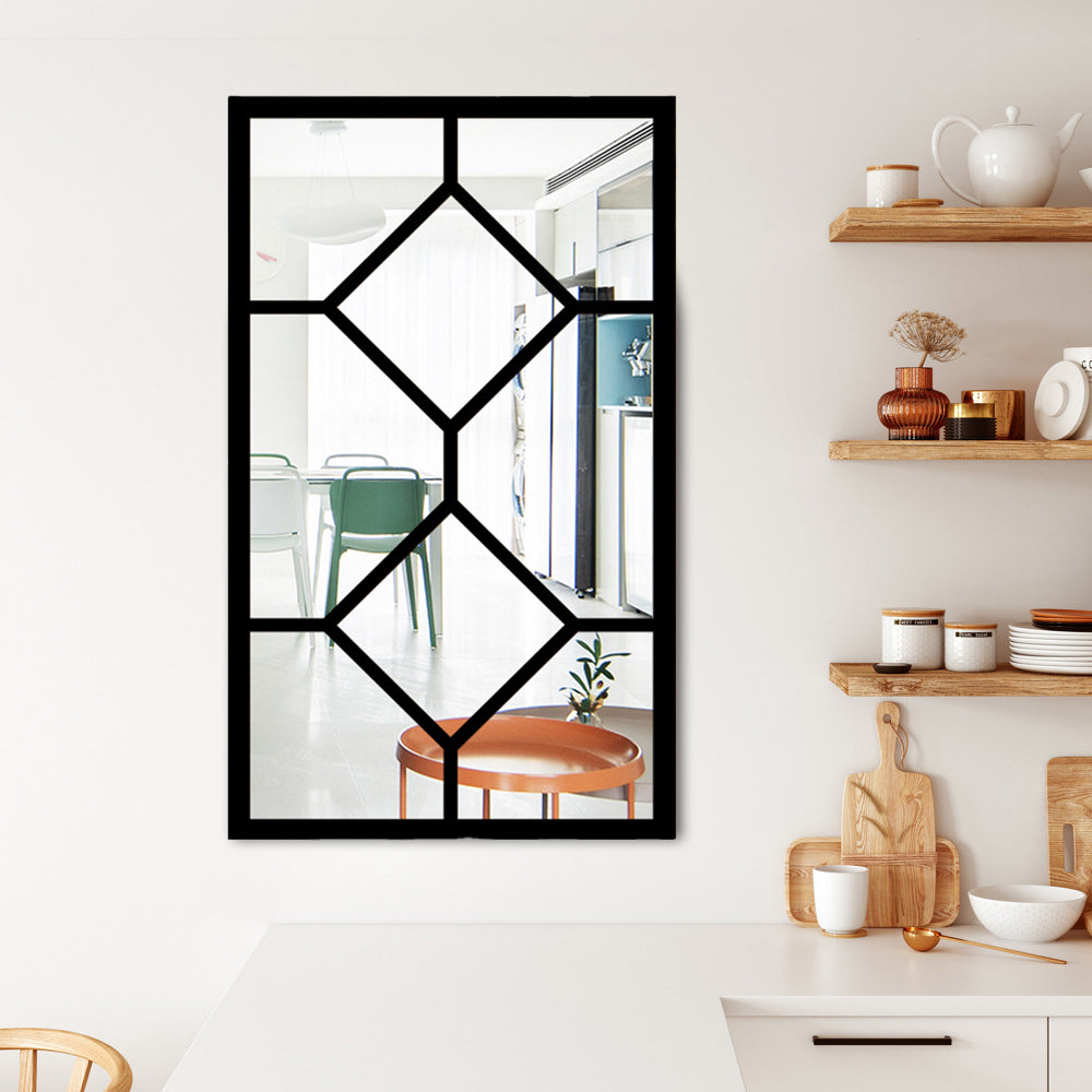 Self-adhesive Rectangular Acrylic Wall Mirror Window Sticker Decals-Rectangular