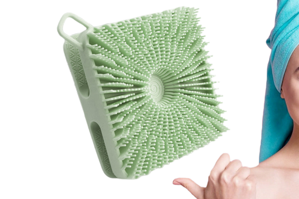 Dual Sided 2 In 1 Silicone Body Shower Scrubber Body Brush Buffer Scrubber