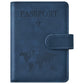 Passport Holder RFID Blocking Leather Cover Wallet With Closure For Travel Essentials