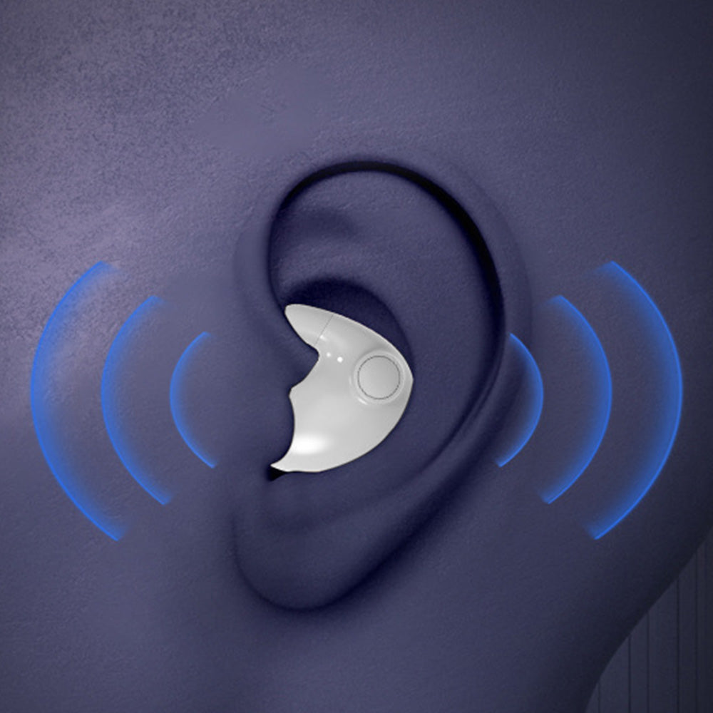 Ultra Thin Invisible Earphone Bluetooth 5.3 for Side Sleeping with LED Display