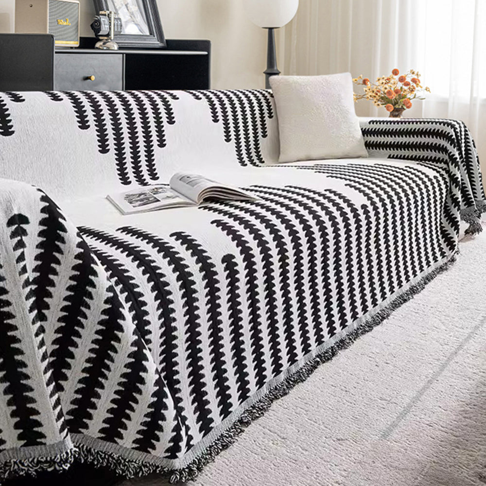 Reversible Double-Sided Minimalist Chenille Sofa Cover