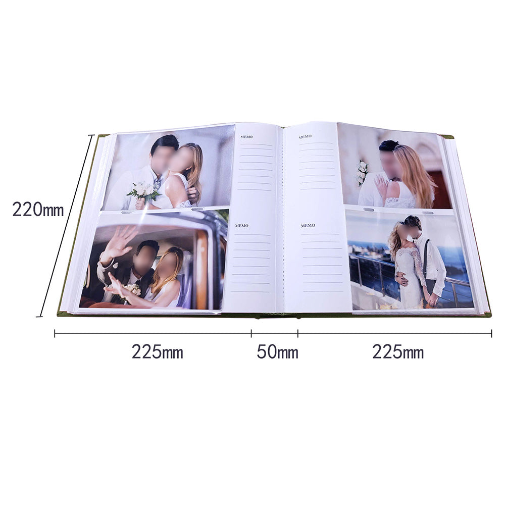 200 Photo Album with Memo Space Storage Book for Family Wedding