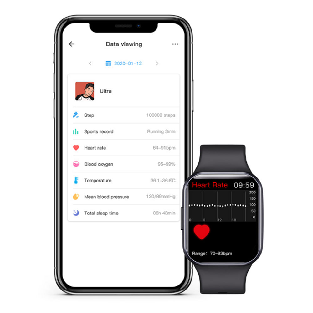 Bluetooth Smart Watch Health Fitness Tracker Blood Pressure Heart Rate Sport Watch
